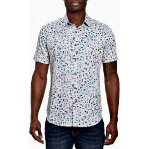 Robert Graham Callender Mens Short Sleeve Camp Shirt 100% Cotton Colorful L
